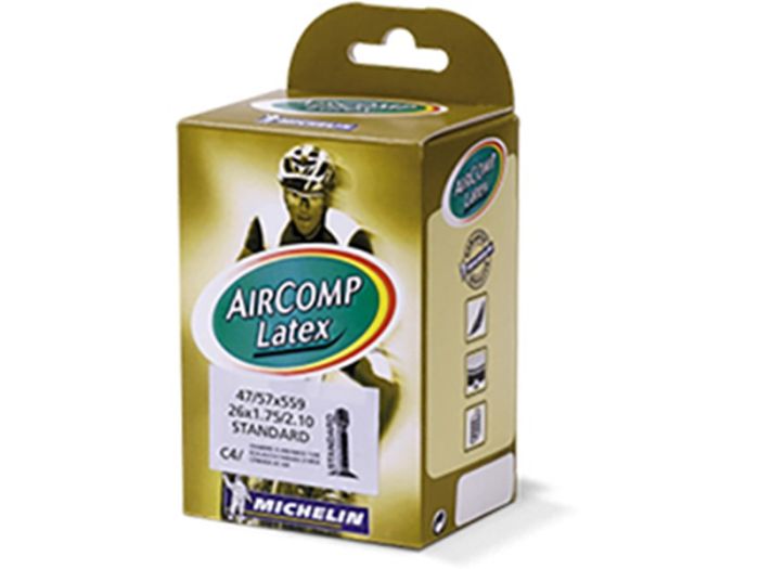 
Michelin Aircomp Latex tube 26/29x1.95/2.25 Presta 40 mm. MTB cykelslange
