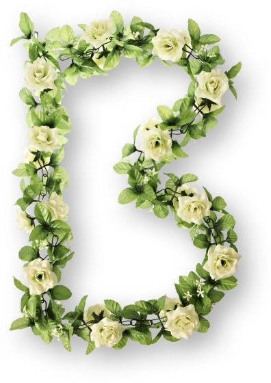 Basil Blomsterranke til cykelkurv - Hvid rose