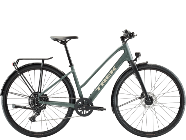 Trek FX Sport AL Equipped Midstep Cykel - Keswick Green / Lichen Green Splatter