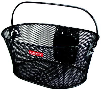 Klickfix cykelkurv oval net front 16 L - Sort 