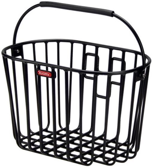 Klickfix Alumino front cykelkurv til styr - Sort