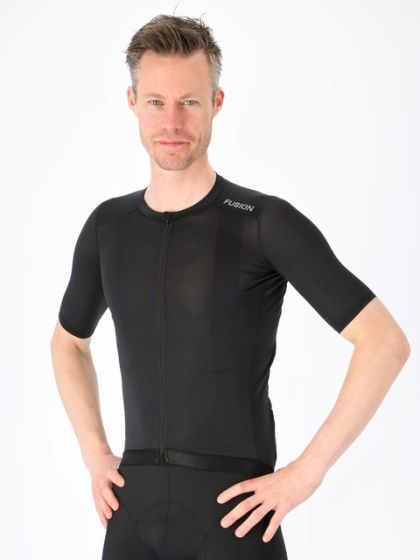 Fusion Mens Cycling Jersey Cykeltrøje - Black