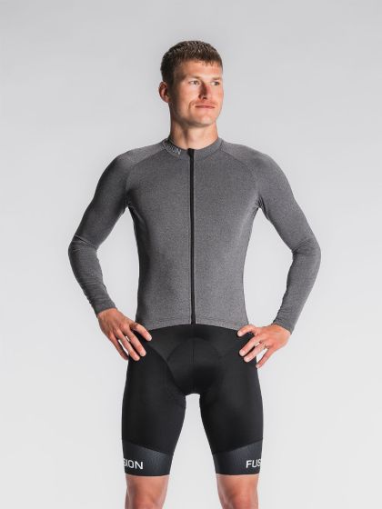 Fusion C3 Light LS Cycling Jersey cykeltrøje - Grey melange