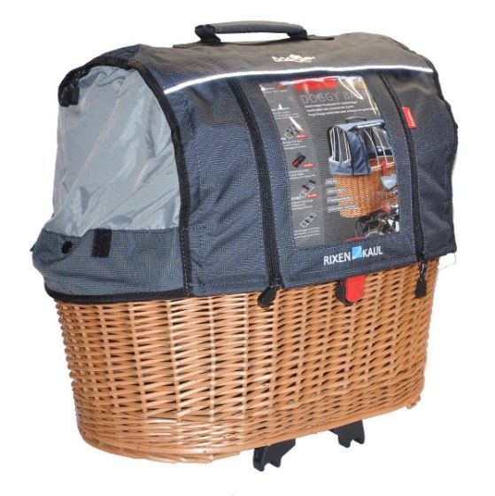 Klickfix Doggy fix cykekurv til hund m. regnslag        