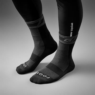 GripGrab Merino vinter cykelstrømpe - Sort/grå