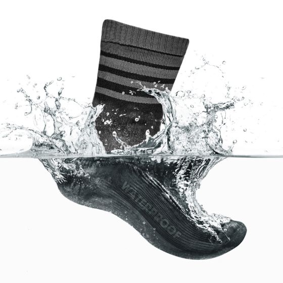 GripGrab Waterproof Merino Thermal Sock cykelstrømpe - Sort/grå