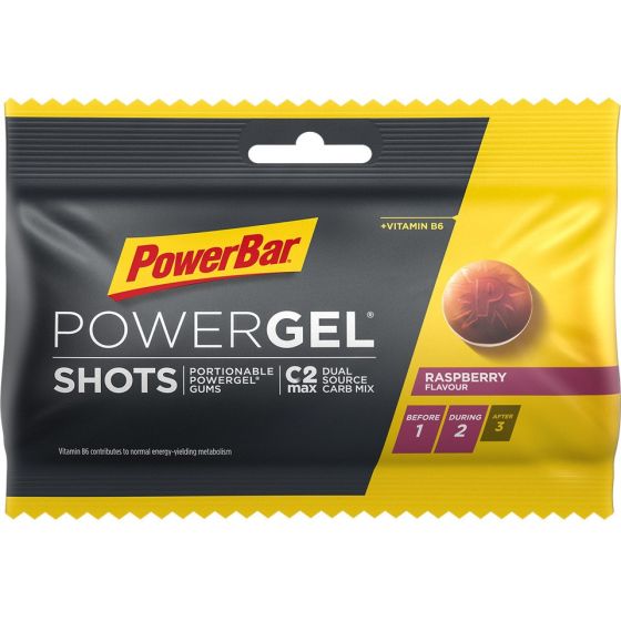 PowerBar PowerGel shots raspberry vingummi