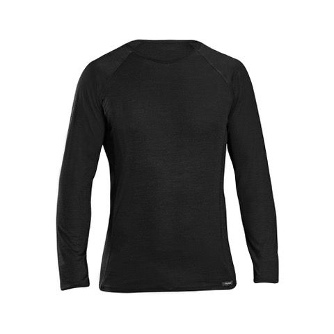 GripGrab Merino Polyfiber Base Layer Langærmet svedundertrøje - Sort