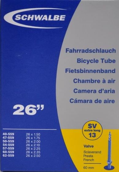 
Schwalbe SV13L cykelslange MTB 26x1,50-2,50
