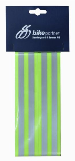 BikePartner Refleksbånd til bukseben med velcro - Neon gul